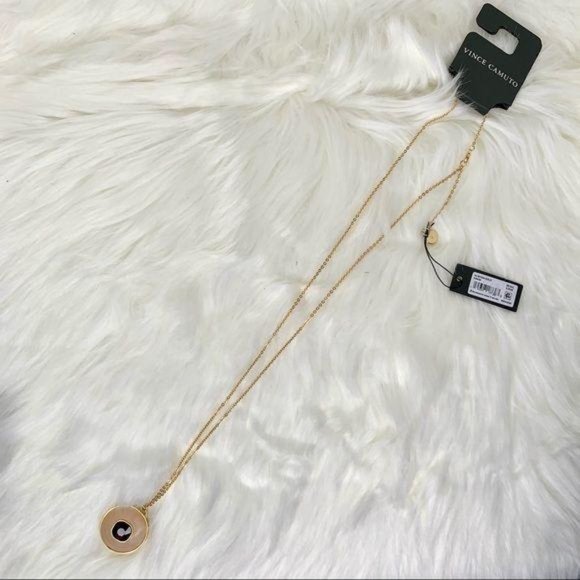 VINCE CAMUTO Pink Enamel & Plum Necklace - Picture 3 of 5